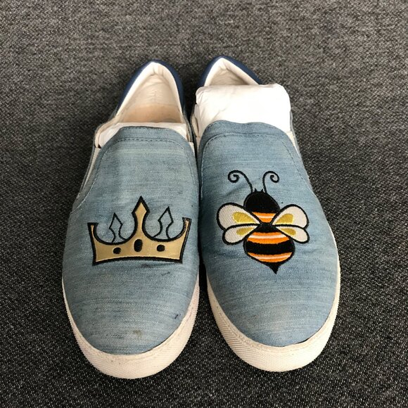 Circus Sam Edelman Blue Slip On Sneakers Womens 8.5 Queen Bee Charlie Crown Flat - Picture 4 of 10